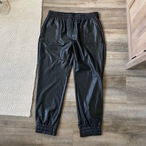Express High Waisted Faux Leather Joggers